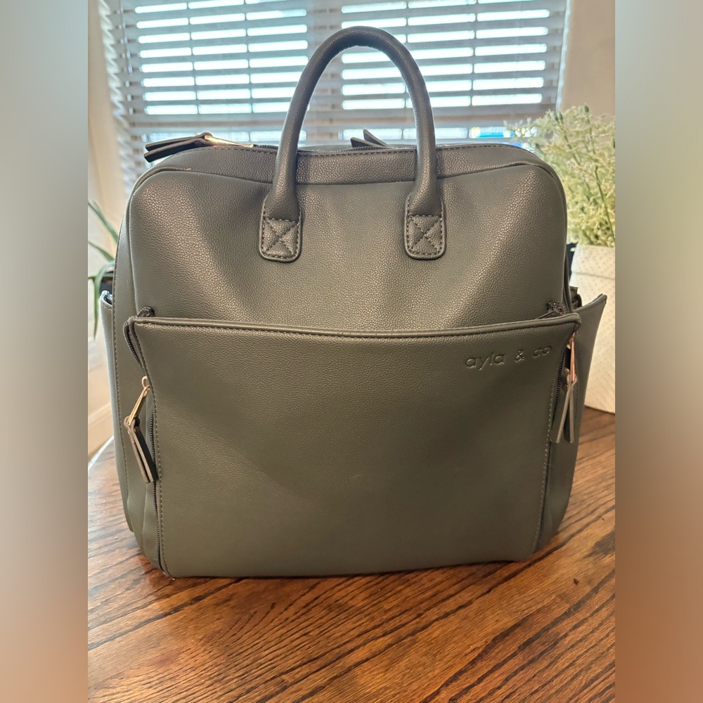 Ayla and Co. Olive Green Diaper Bag